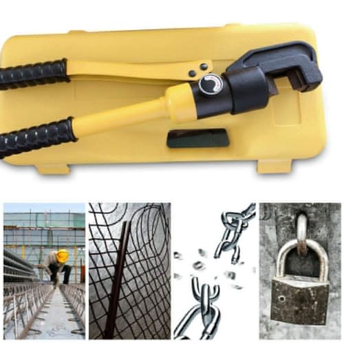 Image of Nutronics SC-12 Hydraulic Rebar Cutter 6 Ton Steel Bolt Chain Cutting tool Heavy Duty, Bolt Cutter 4mm to 12mm for Padlocks, Lock Cutter Heavy Duty Non-Slip Handle Bolt Cutter