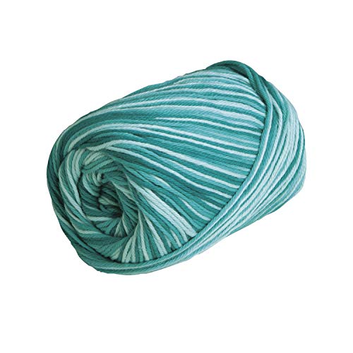 Image of Knit Picks Dishie Multi Worsted Weight 100% Cotton Yarn for Crocheting | 100g of multicolor variegated yarn in Aquarium color