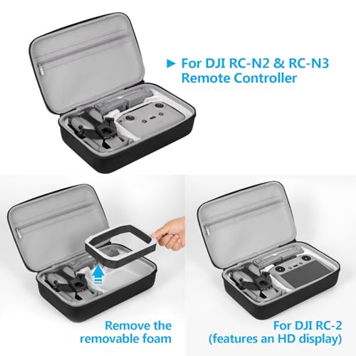 JSVER Tasche für DJI Mini 5 Pro,Mini 5 Pro Koffer, Tragetasche für DJI RC 2/RC-N3 Controller Reisetasche Schutztasche für Drohne Combo und Zubehör-Schwarz