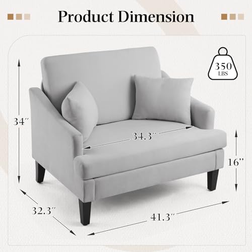 Sillón moderno gris de una plaza con cojines miniatura 3