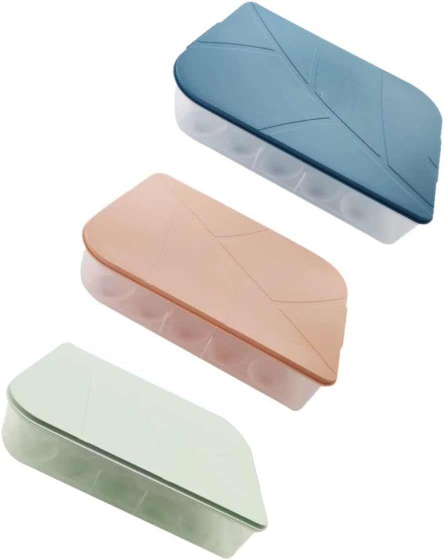 Housoutil 3pcs Egg Storage Tray Compartment Egg Box Pp Material Storage Container Odorless for Fridge