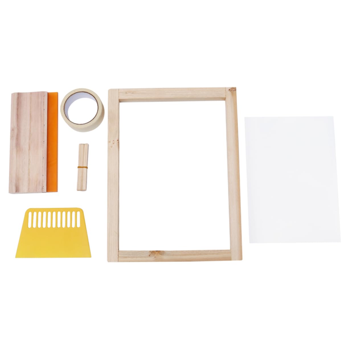 Kit de sérigraphie cadre raclettes film ruban masquage outils PLAFOPE