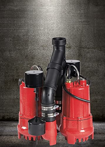 Red Lion 14942771 Dual Automatic Cast Iron Sump Pump System With 10-Foot Power Cord #TOP7