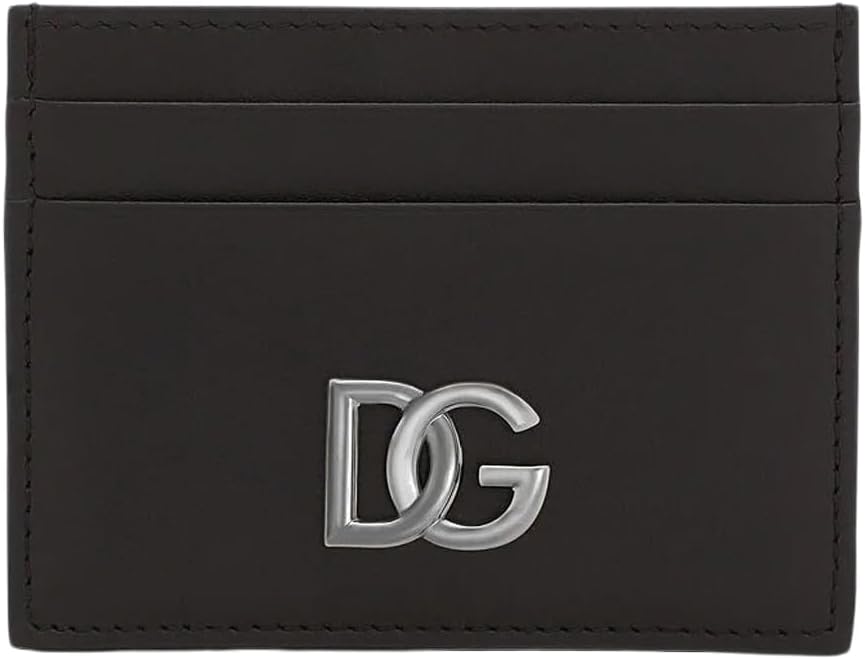 Dolce&GabbanaDolce & Gabbana Men's Calfskin nappa card holder with DG logo in Gift Box