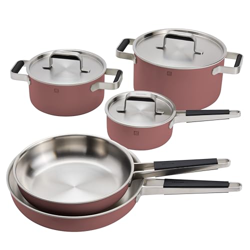 ZWILLING Pure - Juego de utensilios de cocina de acero inoxidable de 8 piezas, color rosa