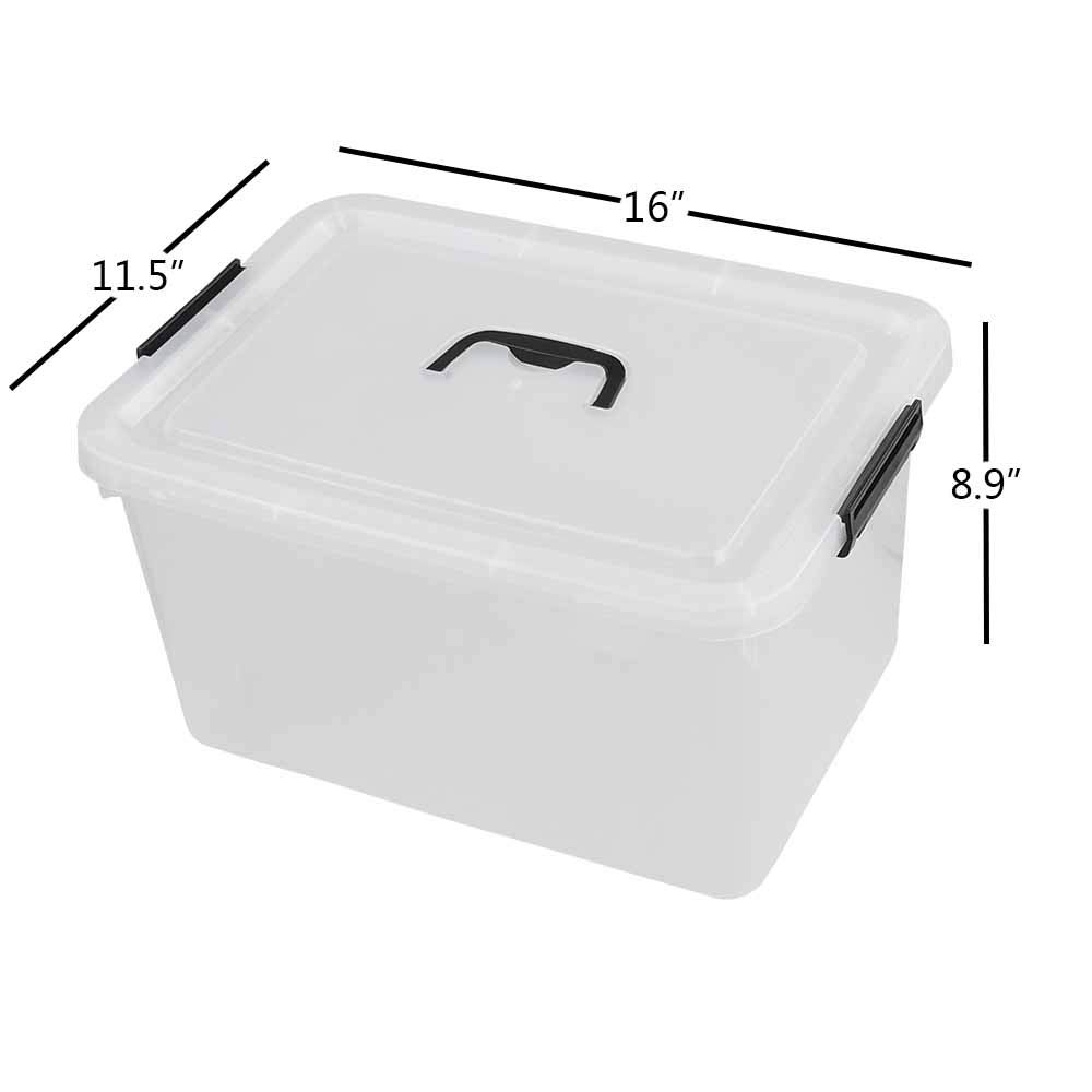 Amazon.com - Nicesh 17.5 L Plastic Large Storage Box, Clear Latch