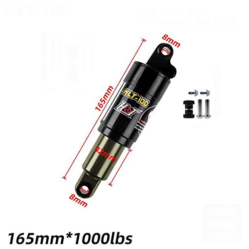 Ztz Mountain Bike Rear Shock Absorber Bicycle Rear Biliary Spring Shock，Adjustable Spring Downhill Rear Shock 125Mm (4.9") 150Mm（5.9”） 165Mm(6.5") 190(7.5") 850/1000Lbs (185Mm×1000Lbs) #TOP1
