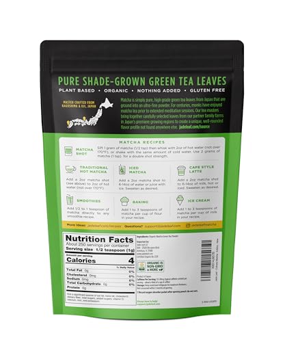 Image of Jade Leaf Matcha Organic Culinary Grade Matcha Powder - Japanese Green tea for Baking, Smoothies, Lattes, and Skin Care, 250g / 8.8 Ounce (Pack of 1)