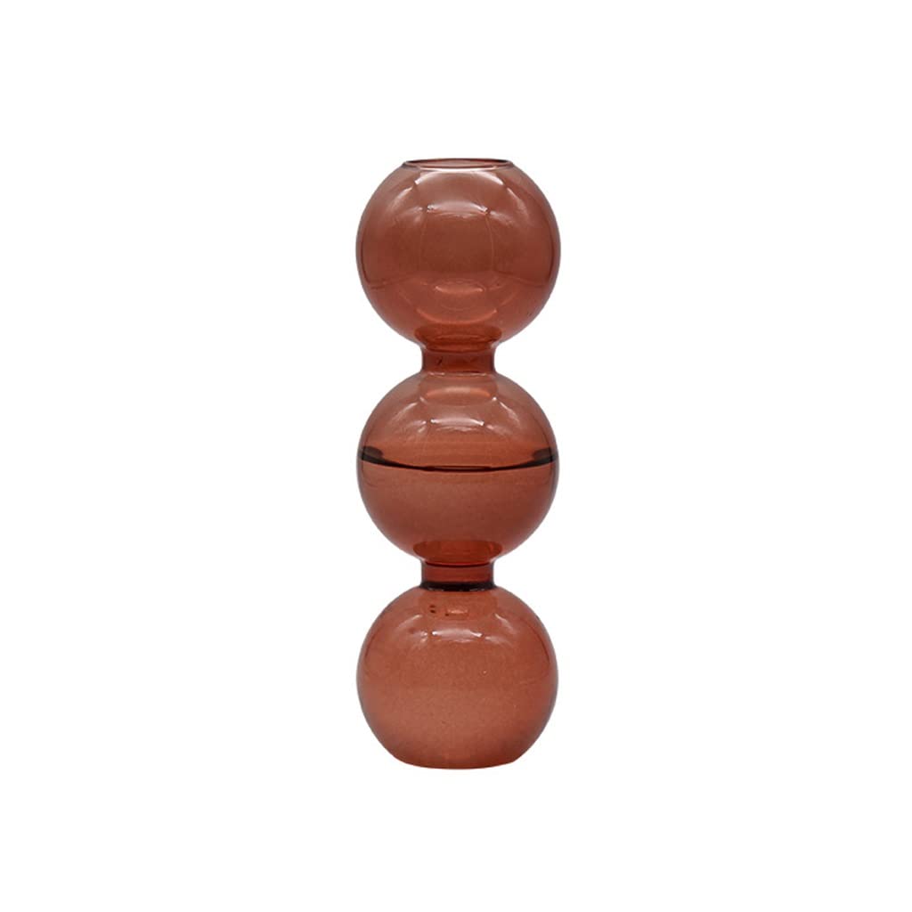 Vase de niche en verre transparent rouge style contemporain