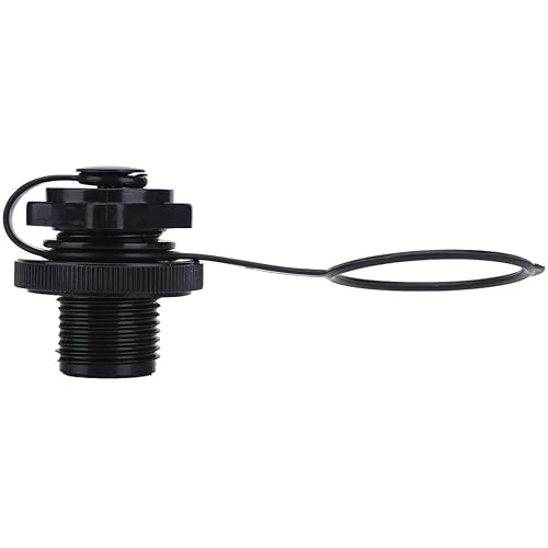 AUTOZOCO Válvula neumática Bote Inflable, Válvula inflado para embarcaciones inflables, Válvula Aire para inflables, Adaptador de válvula de Aire Barcos inflables Kayak Balsa, Tornillo 22 mm, Negro