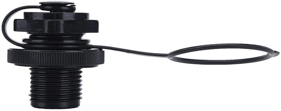 AUTOZOCO Válvula neumática Bote Inflable, Válvula inflado para embarcaciones inflables, Válvula Aire para inflables, Adaptador de válvula de Aire Barcos inflables Kayak Balsa, Tornillo 22 mm, Negro