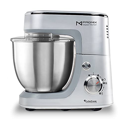 TurboTronic/Küchenmaschine ProMix Master / 1400W / rot, silber, schwarz / 4,3L Edelstahlschüssel mit Spritzschutz… – Bild 3