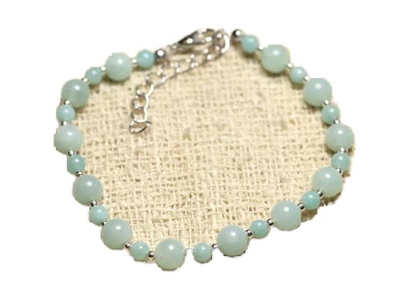 Bracelet amazonite ajustable en argent pour sublimer votre style quotidien