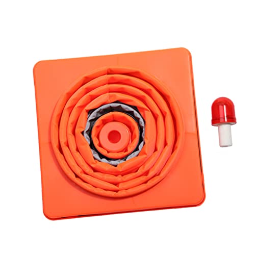 SOLUSTRE Mini Traffic Cones Reflective Foldable Road Cone Collapsible for Sports Driven Safety Plastic with Battery-Powered Lamp