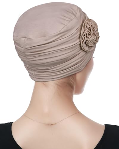 Alnorm Flower Design Chemo Hair Loss Caps Cancer Headwear for Women miniatura 4