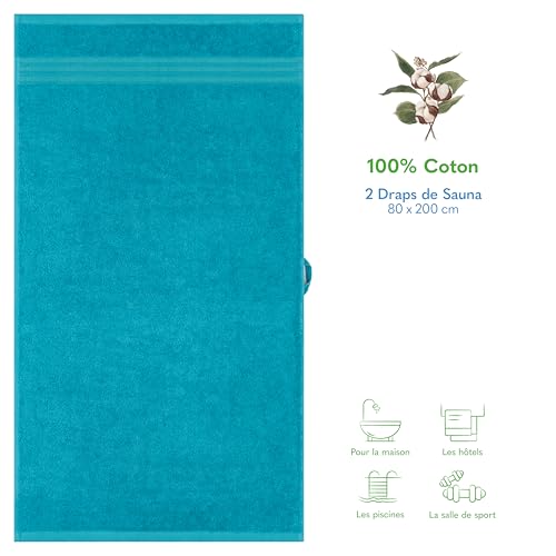 Serviette de sauna absorbante et douce au séchage rapide coton