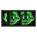 CFZZNYESQF Fold Cool Tiger Head Green Fire Art Wallets for Unisex, Trifold Wallet with Multiple Card Slots And ID Pockets, Slim Wallet for Outdoor Travel