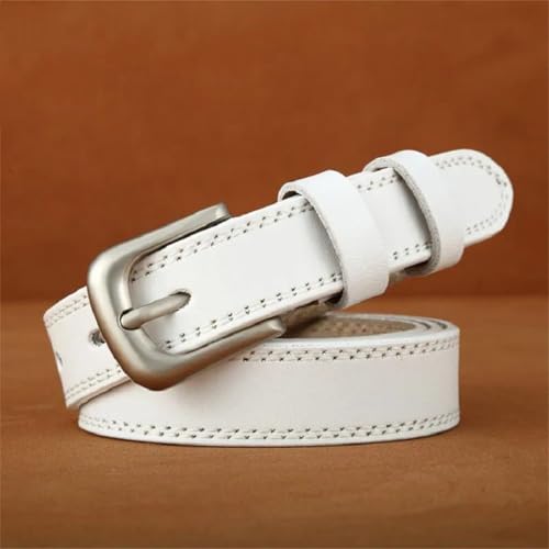 Women’S Fashion Vintage Split Leather Pin Buckle Casual Waistband Belt Solid Narrow 2.3Cm2