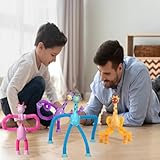 YANXINKE Teleskop Saugnapf Giraffe Spielzeug, 4 Stück Telescopic Suction Cup Giraffe Toy, Cartoon Teleskop Rohr Giraffe Stretch, Teleskop Giraffe Spielzeug