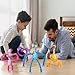 YANXINKE Teleskop Saugnapf Giraffe Spielzeug, 4 Stück Telescopic Suction Cup Giraffe Toy, Cartoon Teleskop Rohr Giraffe Stretch, Teleskop Giraffe Spielzeug