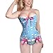 LittleForBig Femme Lacer Désossée Overbust Corset Bustier Bodyshaper Top-Le modèle des amis de Teddy XL