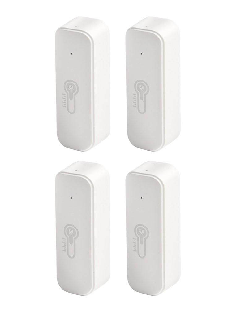 Tuya Smart WiFi Sensore di umidità di temperatura, avvisi in tempo reale, compatibile con Alexa, montaggio a parete o da tavolo, alimentato a batteria, bianco, confezione da 2 per casa e
