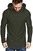 AIYINO Mens Fashion Athletic Hoodies Sport Sweatshirt Solid Color Fleece Pullover 2XL Army Green #1