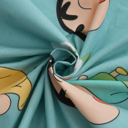 Image of NEW LEAF Cotton Flat Double Bedsheets with 2 Pillow Covers | Double Bed Breathable | Wrinklefree | Ultrasoft |Summer Bedsheet 200 to 220 tc Floral | 90 x 90 inches, Floral Aqua Blue