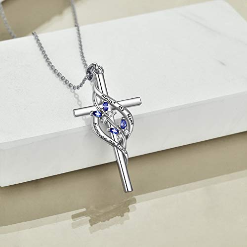 Poplyke Mothers Day Gifts For Nana 925 Sterling Silver Cross Necklace Butterfly Jewelry For Nana (Butterfly Cross Nana) #TOP2