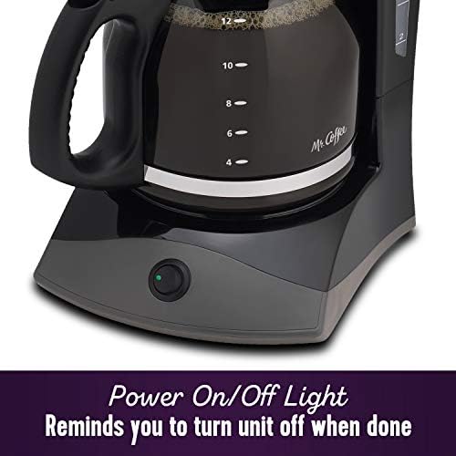 Mr. Coffee Black Coffee Maker, 12 Cups, with Auto Pause and Glass Carafe, Perfect for Home and Office Use - 4