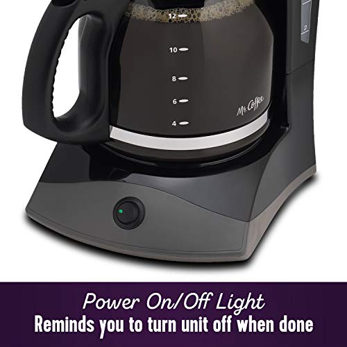 Mr. Coffee Black Coffee Maker, 12 Cups, with Auto Pause and Glass Carafe, Perfect for Home and Office Use by Mr. Coffee - Used condition - Image 5