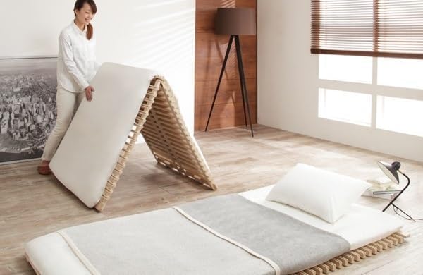 Amazon｜すのこベッド 折りたたみ シングル 1秒で簡単布団干し