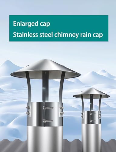 Chapeau de cheminée résistant intempéries avec collier réglable