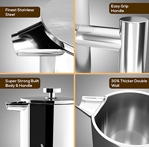French Coffee Press - Double Wall 100% Stainless Steel - 32 Oz - by Utopia Kitchen