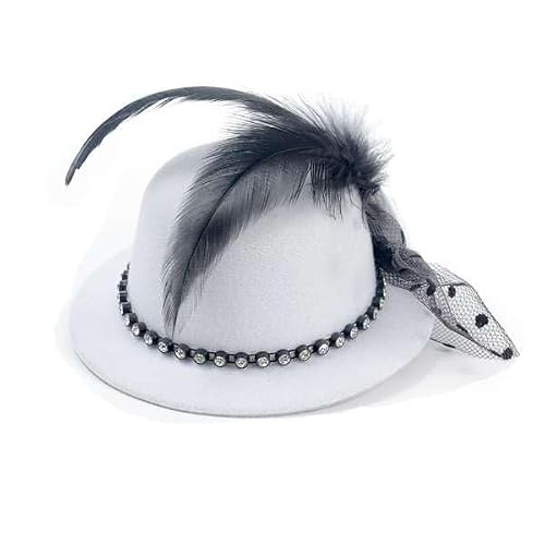 Expo International Patricia White Mini Top Fascinator Hat, White