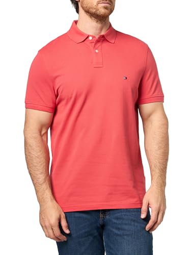 Image of Tommy Hilfiger Men's Short Sleeve Polo Shirts in Regular Fit With Stretch and Organic Pique Cotton