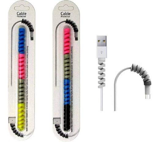 Multicolored Protection Spiral Cable & Wire Protectors Spring Wire for All Wired Accessories for USB Charger, Data Cable, Earphone, Elastic Cord Saver-image-16