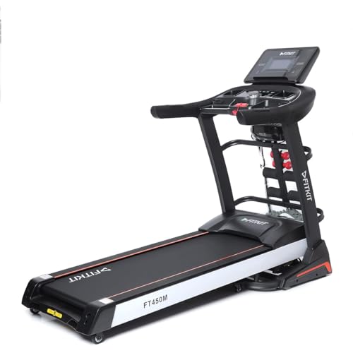 Image of Fitkit by cult.sport FT450M (6HP Peak) Motorised Treadmill (Max Speed: 18km /h, Max Weight: 140Kg) with 1 Year Warranty