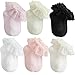 Ubxvamm 6 Pair Baby Lace Trim Socks Soft Cotton Socsk Comfortable Fashion Ankles Socks Baby Essential Accessories for Toddler