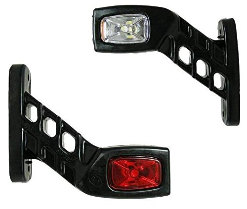 2x Recovery Side Outline Marker Lights 24V Trailer Truck Caravan Chassis Motorhome orange white red