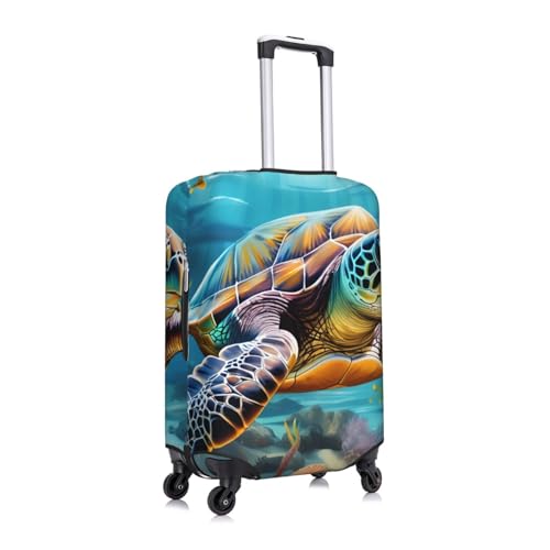 Sea Turtle Print Elastic Washable Baggage Protector Universal Suitcase Cover Travel Luggage Cover3