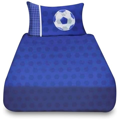 VELVETIO Kids Football Fitted Sheet Set Cover