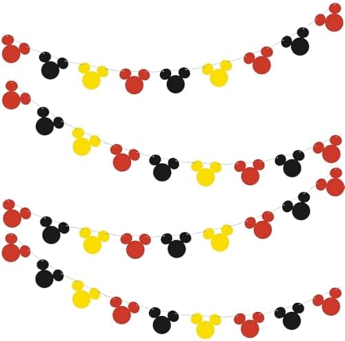Multicolor Disney Mickey Mouse Garland Banner (7 Ft.) 1 Count- Vibrant Party Decor, Perfect for Celebrating Special Occasions & Mickey-Lovers image 4
