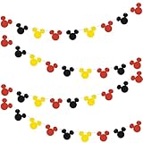 Multicolor Disney Mickey Mouse Garland Banner (7 Ft.) 1 Count- Vibrant Party Decor, Perfect for Celebrating Special Occasions & Mickey-Lovers
