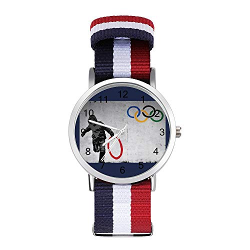 Banksy Olympische Ringdieb, Freizeitarmbanduhr, geflochtene Uhr mit Skala