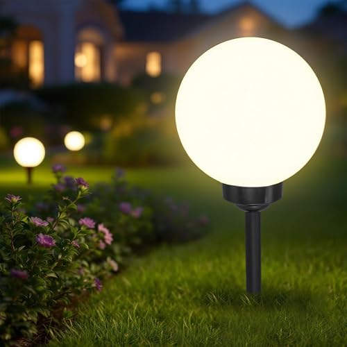 Spetebo LED Solar Kugelleuchte höhenverstellbar mit Erdspieß - Ø 20 cm - Garten Solarlampe warm weiß mit Erdstecker - Solarleuchte Leuchtkugel Gartenleuchte Gartenlampe Außenleuchte Wegeleuchte Spetebo LED Solar Kugelleuchte höhenverstellbar mit Erdspieß - Ø 20 cm - Garten Solarlampe warm weiß mit Erdstecker - Solarleuchte Leuchtkugel Gartenleuchte Gartenlampe Außenleuchte Wegeleuchte