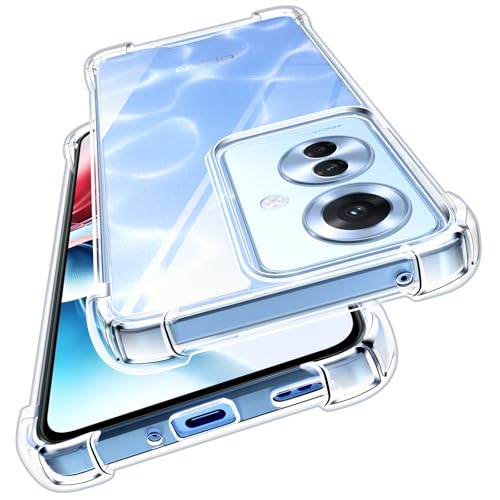 iVoler Anti Ingiallimento Chiaro Cover per OPPO Reno11 F 5G / OPPO Reno 11F 5G, [Antiurto di Grado Militare] Custodia Trasparente per Assorbimento degli Urti con Paraurti in TPU Morbido