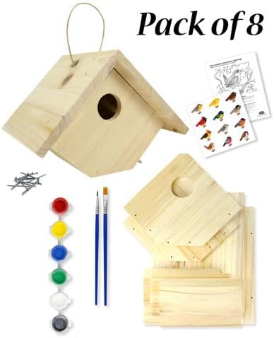 Nature's Way My First Wren House DIY Kits, Club Pack of 8, Wood, Home, Garden and Outdoor Decor