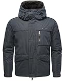 STONE HARBOUR Herren Winterjacke Outdoorjacke mit Fleece-Innenfutter und großer gefütterter Kapuze Yorchii XX Navy Gr. S