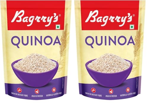 Image of Bagrry's Quinoa 1kg | Gluten Free Superfood | High Protein & High Fibre Breakfast Cereal | Rice Substitute | Diabetic-Friendly, Heart-Healthy | No Added Preservatives | Perfect for Weight Management, Healthy Meals and Fitness Diet